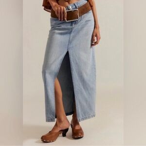 We The Free nothing better denim maxi skirt size 29, new